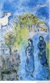Peasants by the well contemporary Marc Chagall
